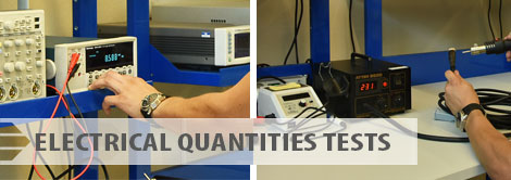 Electrical quantities tests