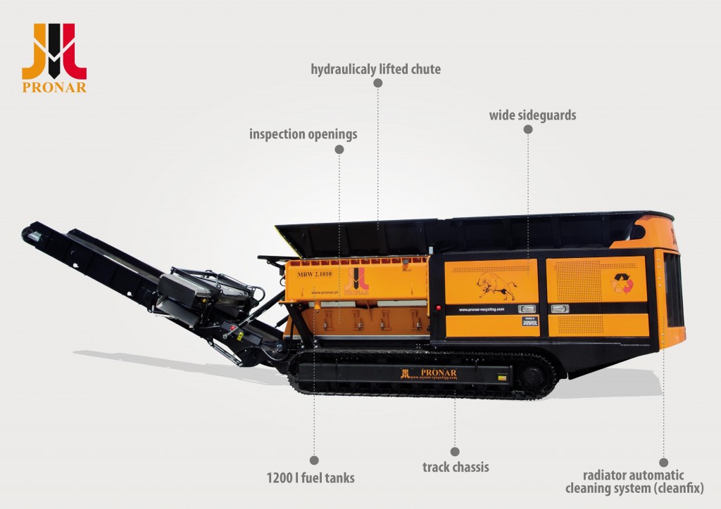 Mobile slow-speed shredder PRONAR MRW2.85 & PRONAR MRW 2.1010